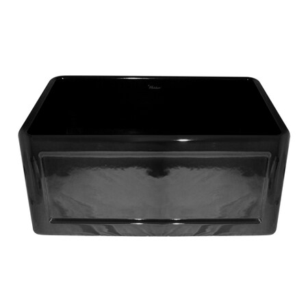 Whitehaus Rvrsbl Sink W/ A Concave Front Apron On One Side, Blk WHFLCON2418-BLACK